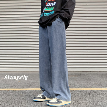 Spring Distressed Men Sweatpants Washed Loose Fashion Large Size Male Trousers Streetwear Y2K Hip Hop Man Casual Pants